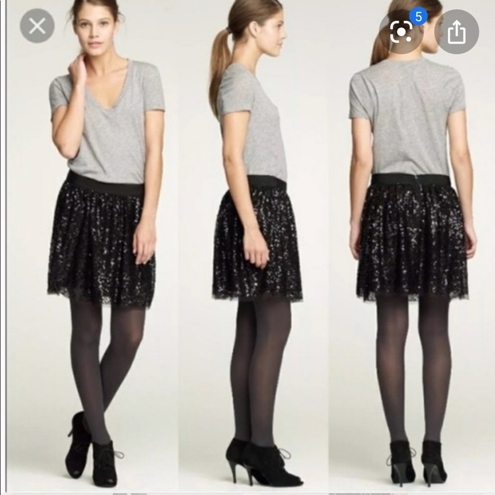 NWOT J.Crew sequin starry nights skirt